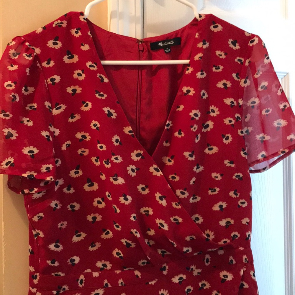 Madewell wrap-front mini dress in seattle floral 6